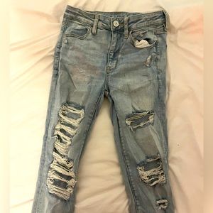 American Eagle next level stretch ripped jeans